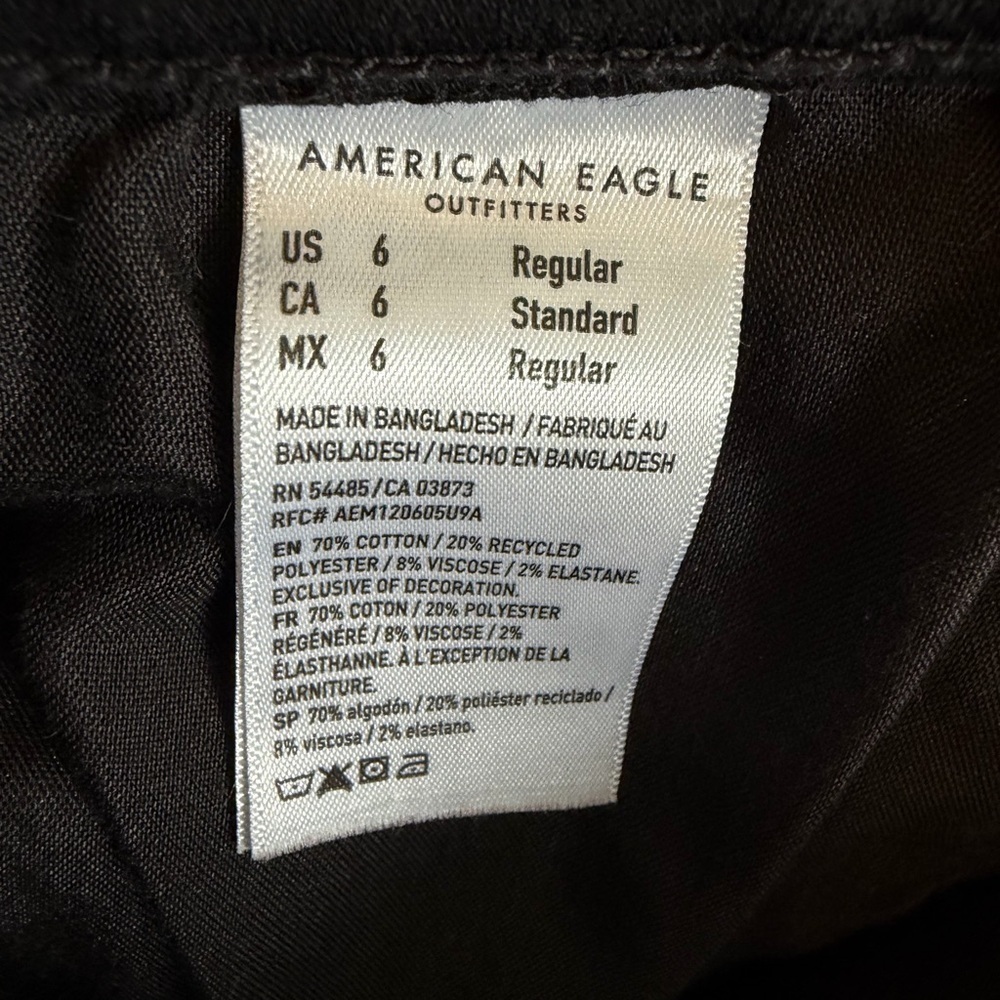 Y32 Classiccore Normcore Minimalist American Eagle Outfitters black Sz6 Jegging - Picture 8 of 8